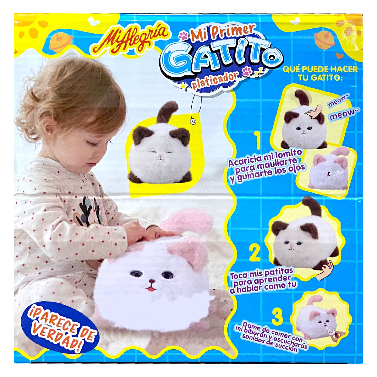 Peluche Mi Primer Gatito Platicador Mi Aalegría