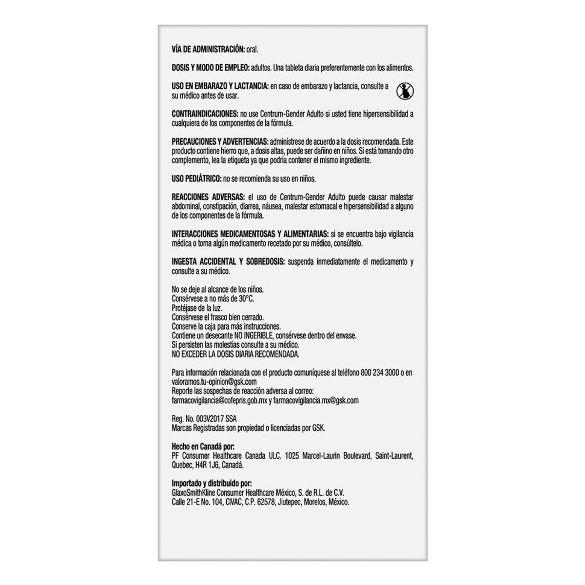 Centrum Gender Adulto Hombres 60tabs