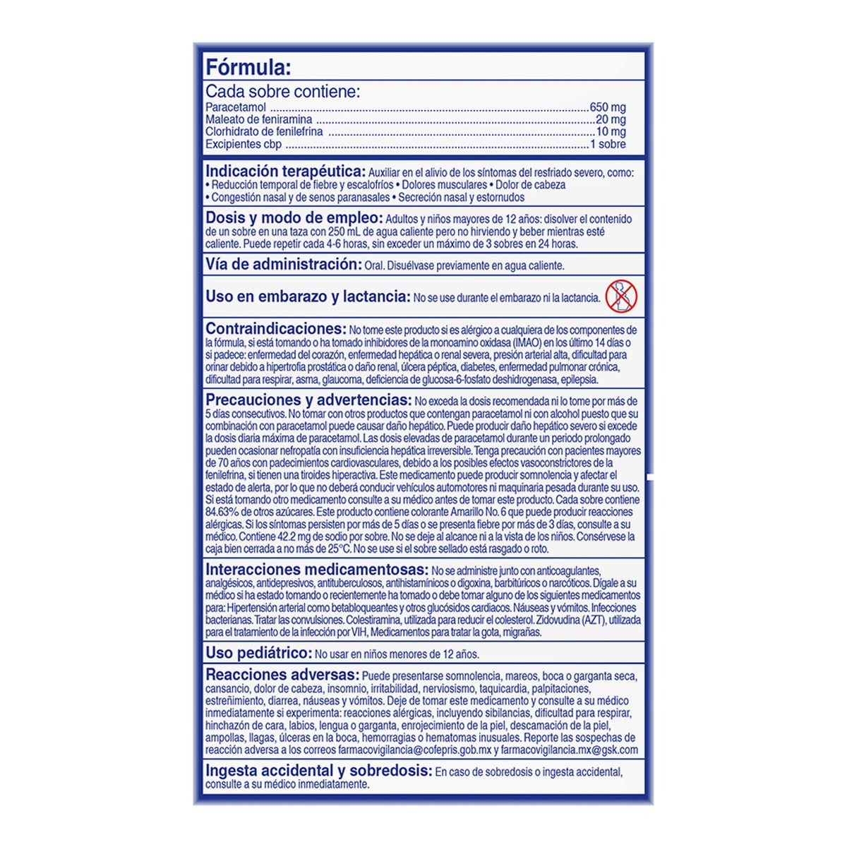 Theraflu Exverde 10mg 6 sobres