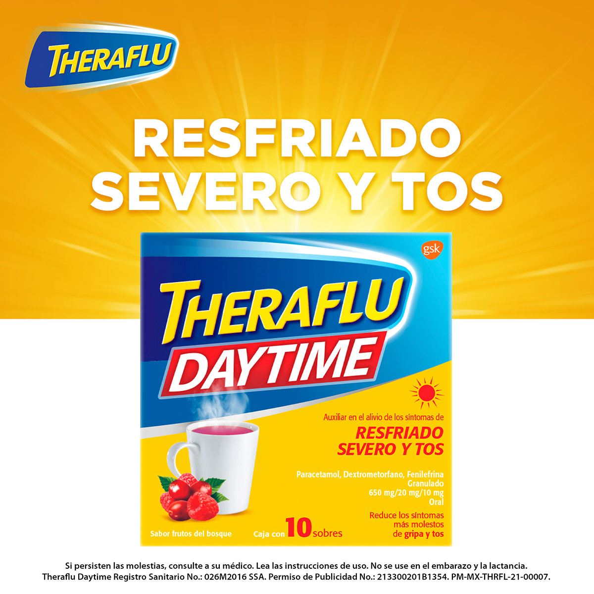 Té Antigripal Theraflu Daytime 10 sobres