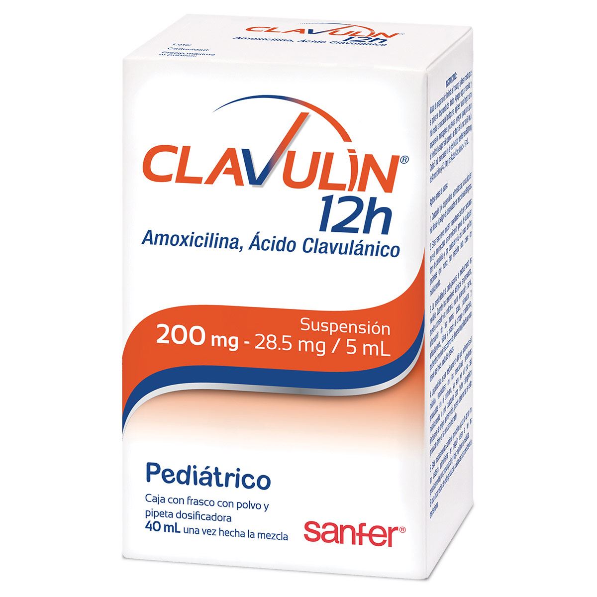 Clavulin 12h 200/28.5mg susp40ml n