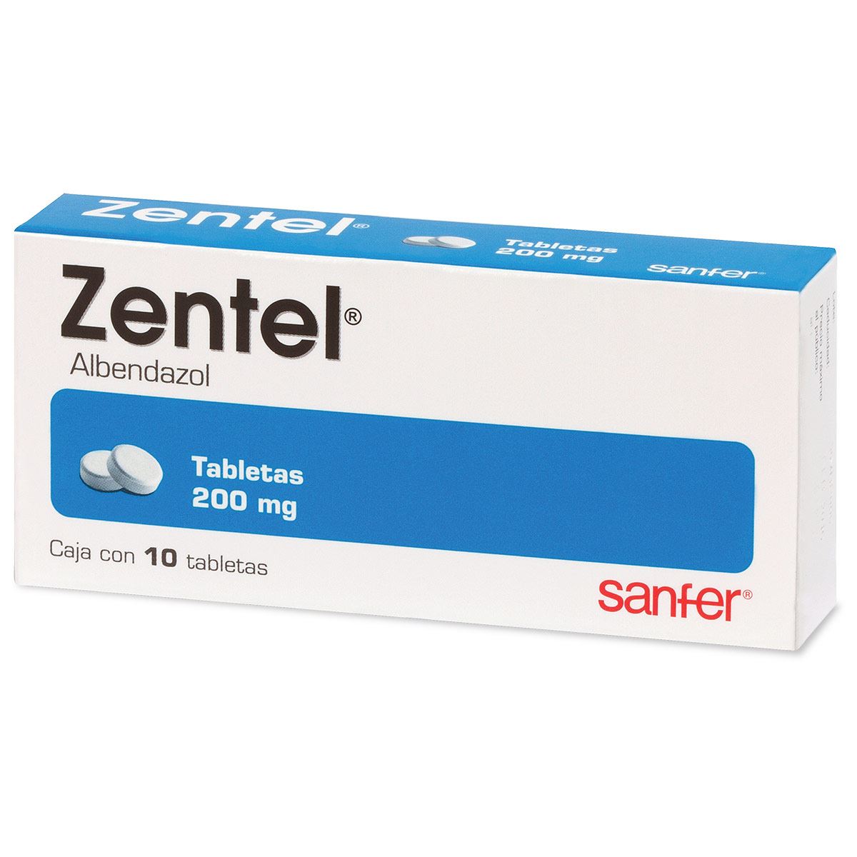 Zentel 200 mg tab 10