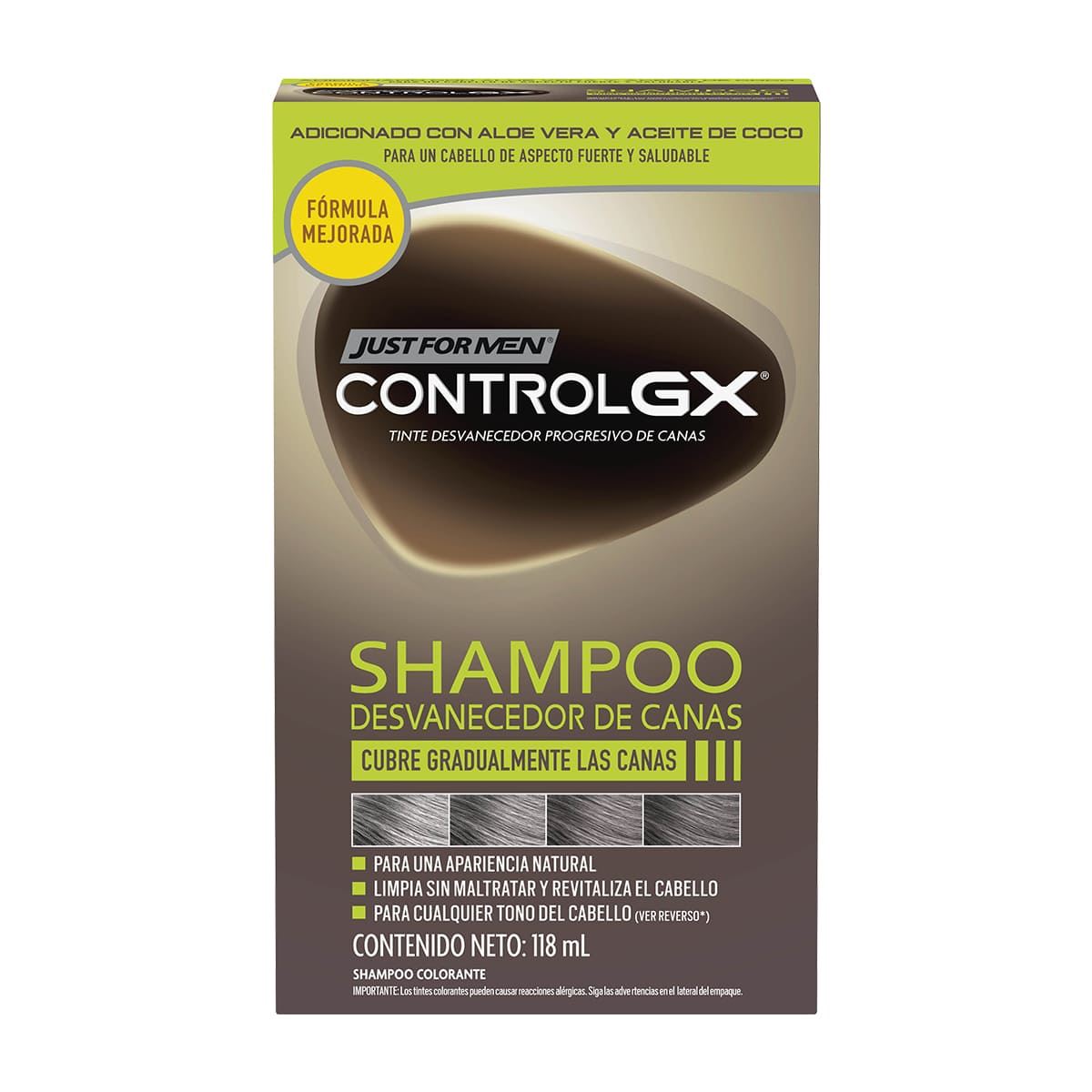 Shampoo Tinte desvanecedor de canas Control GX 118ml