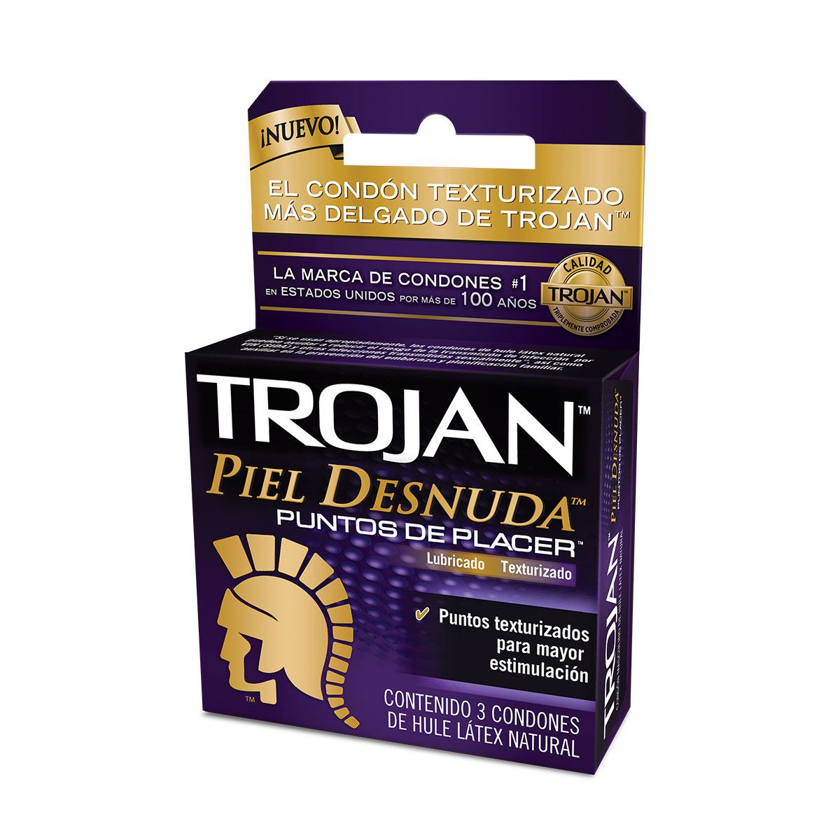 Preservativo Trojan Piel Desnuda Puntos de Placer