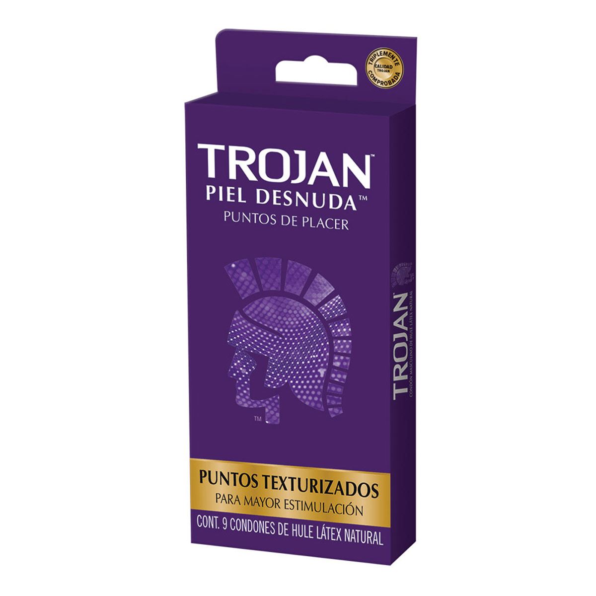 Condones de Latex Ultra Delgados Texturizados Trojan 9 piezas