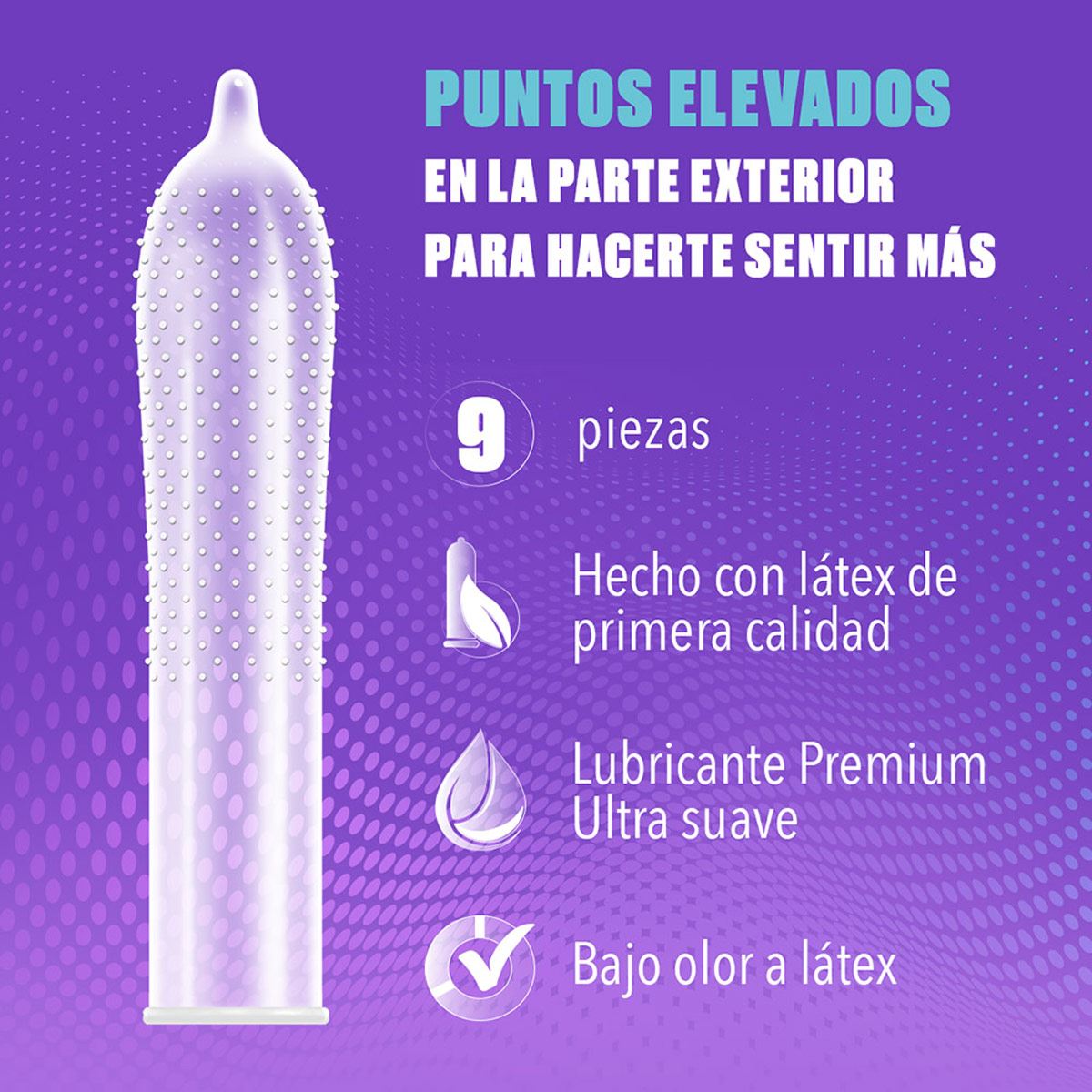 Condones de Latex Ultra Delgados Texturizados Trojan 9 piezas