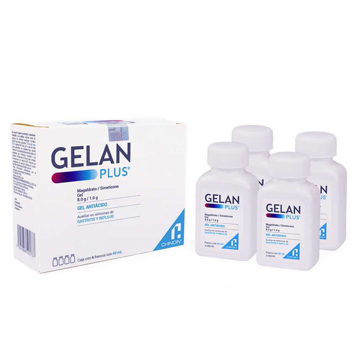 Gelan Plus Gel Caja con 4 fcos 40 ML