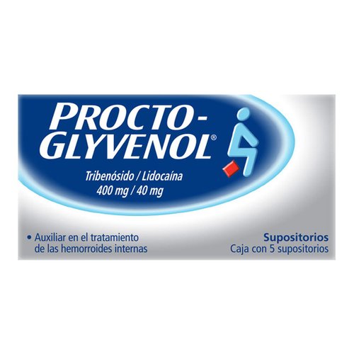 Tratamiento para las hemorroides Procto-Glyvenol Supositorios 400mg