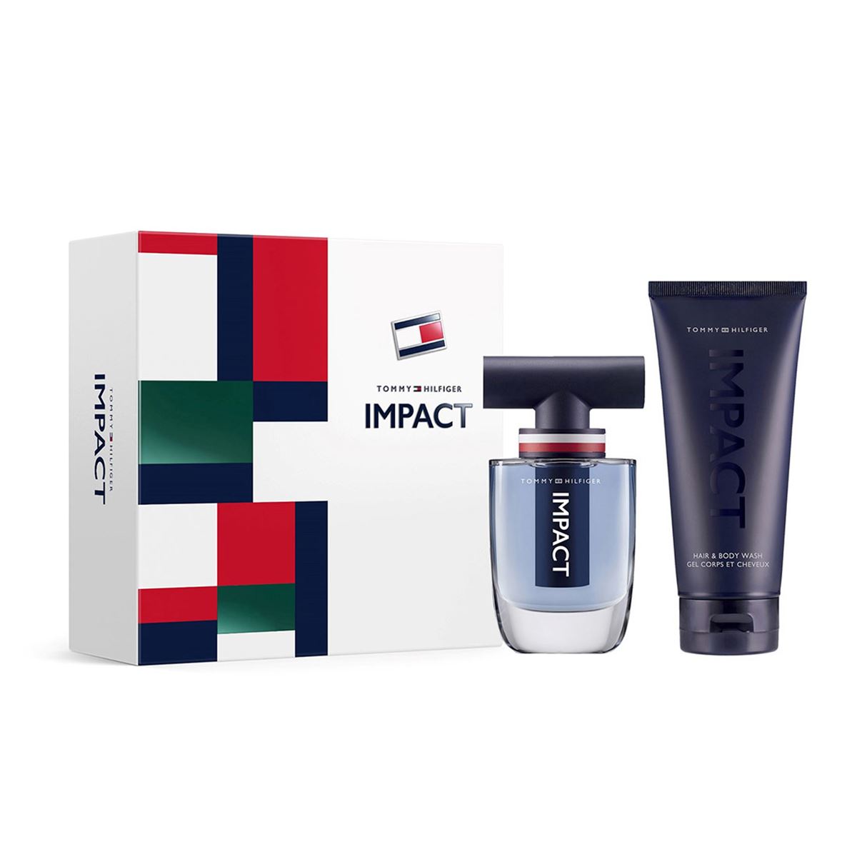 Set para Hombre Tommy Impact Tommy Hilfiger EDT 100ml + Gel de Baño 100 ML + Vial 4ml