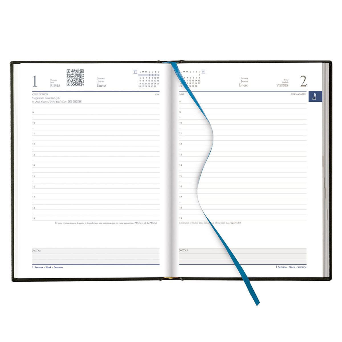 Agenda diaria porta celular delhi negro