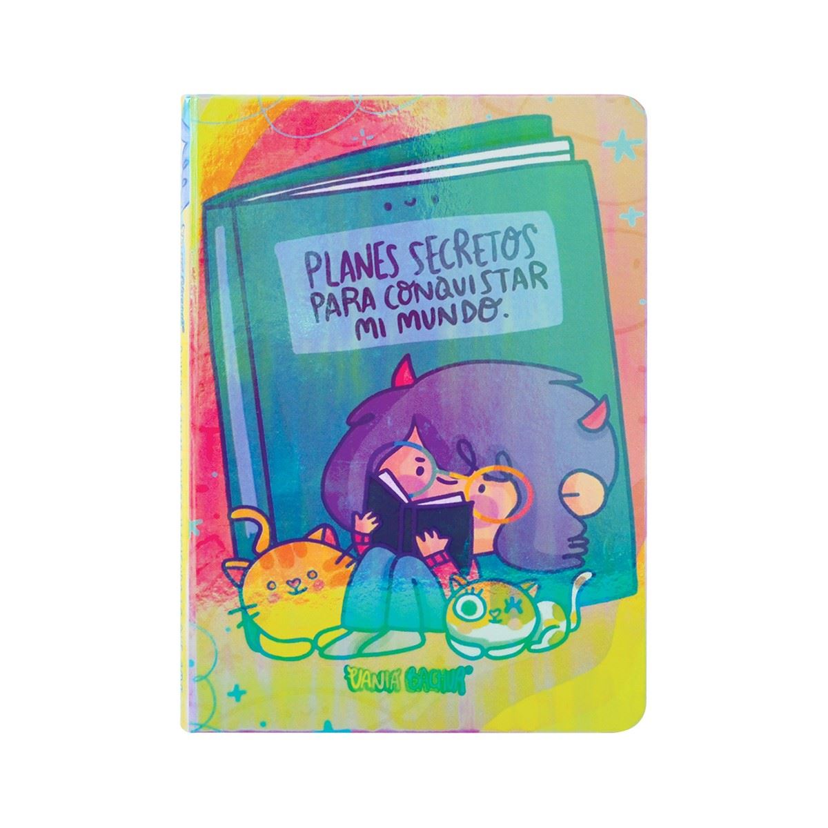 Libreta de Viaje Sketch Book Vania Bachur Diseño Multicolor con Frase