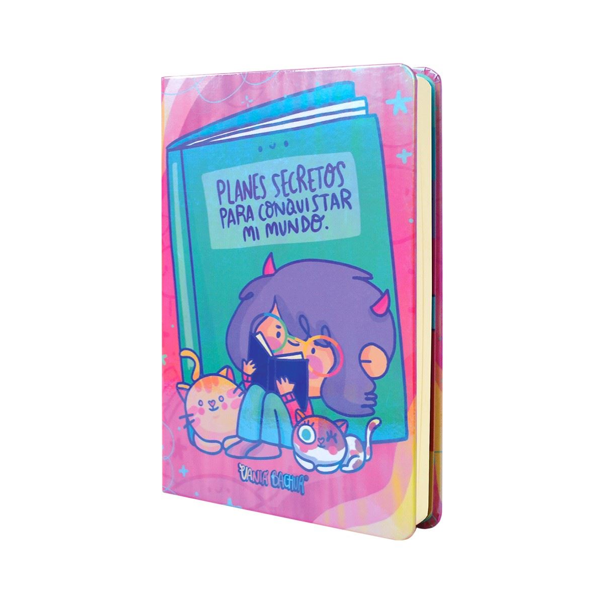 Libreta de Viaje Sketch Book Vania Bachur Diseño Multicolor con Frase