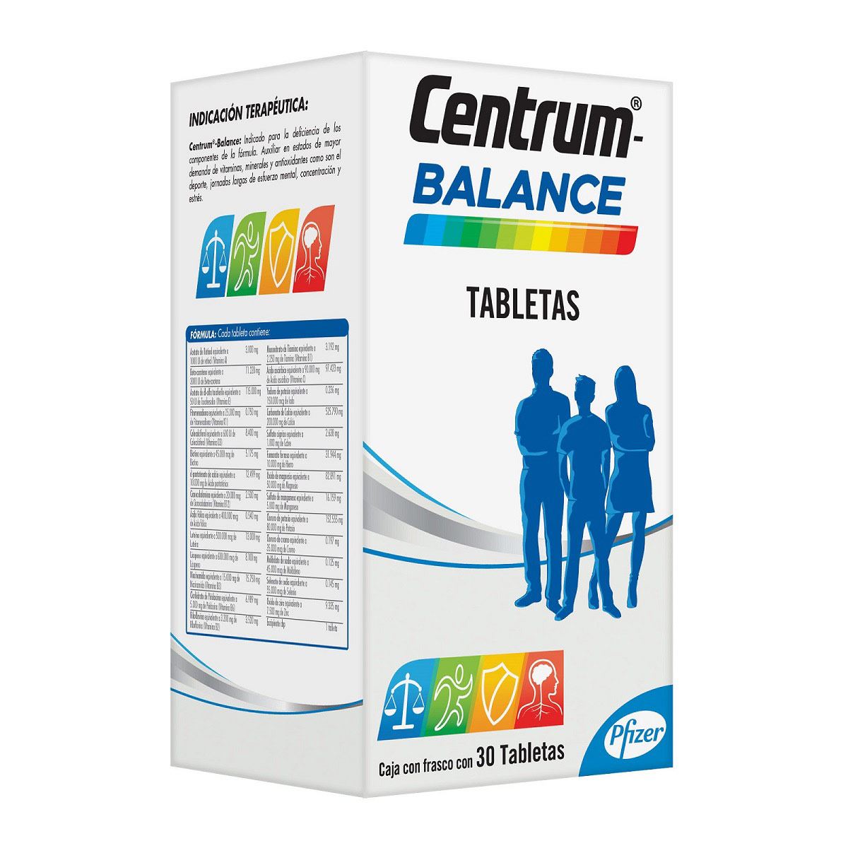 Multivitamínico Centrum Balance Frasco con 30 tabletas