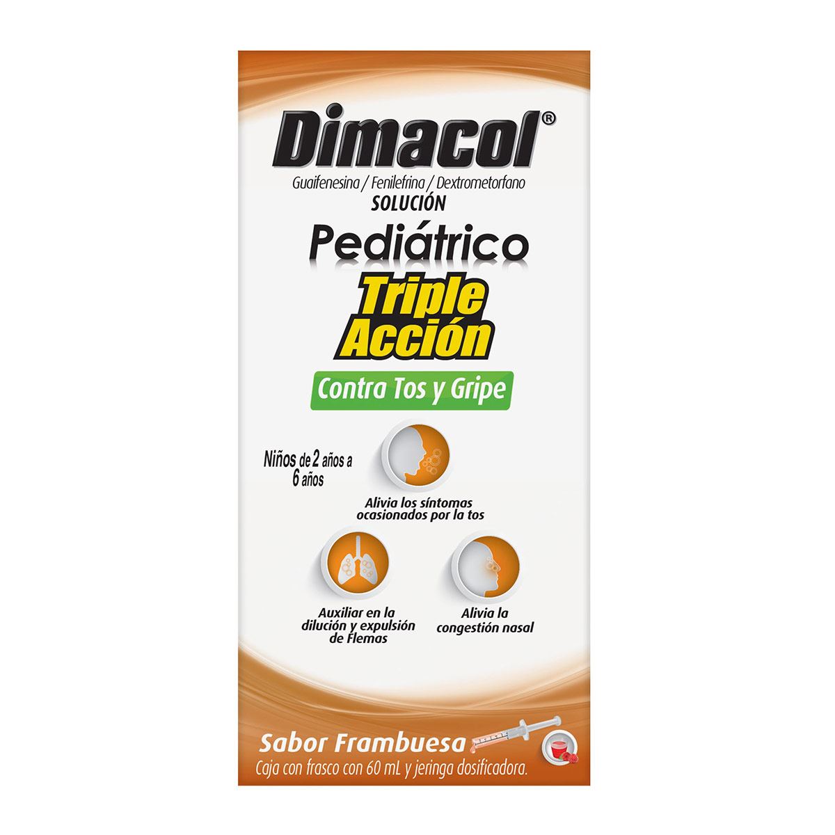 Dimacol Infantil Sabor Frambuesa 60 ml