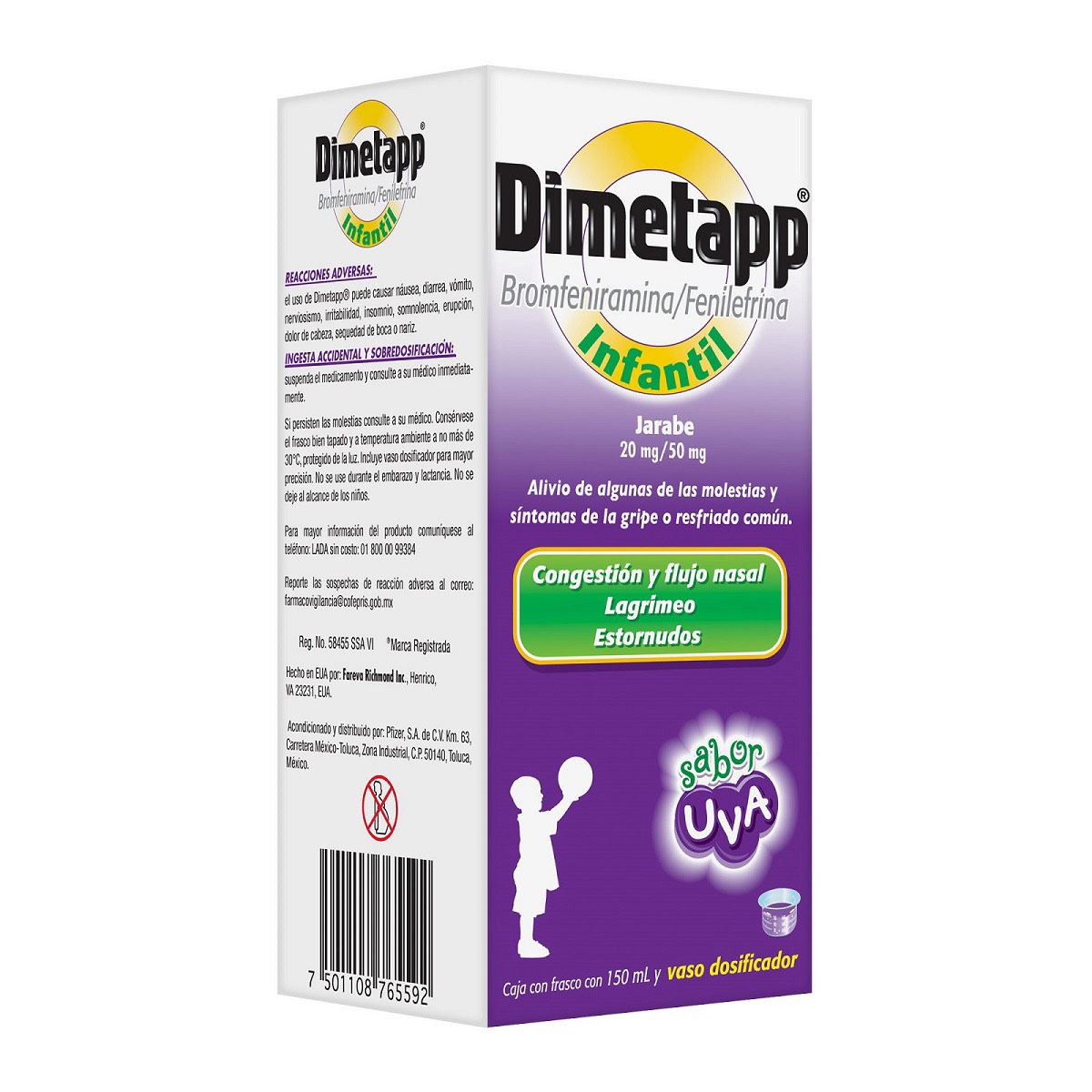 Dimetapp jarabe 150ml inf uva