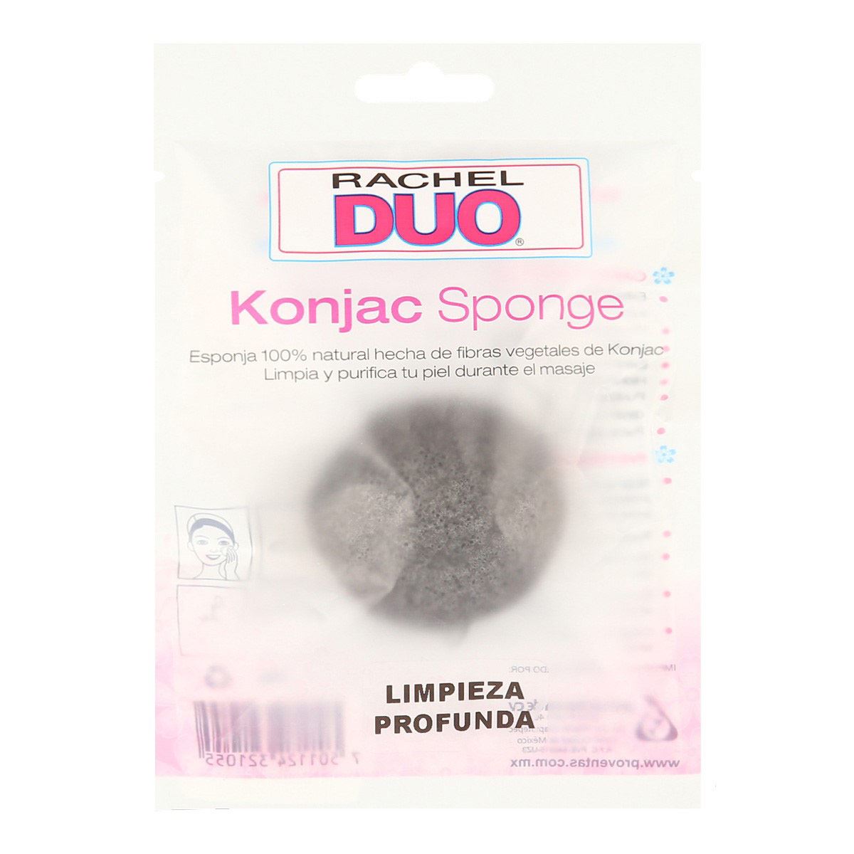 Esponja Konjac Negra 107-M Rachel Duo