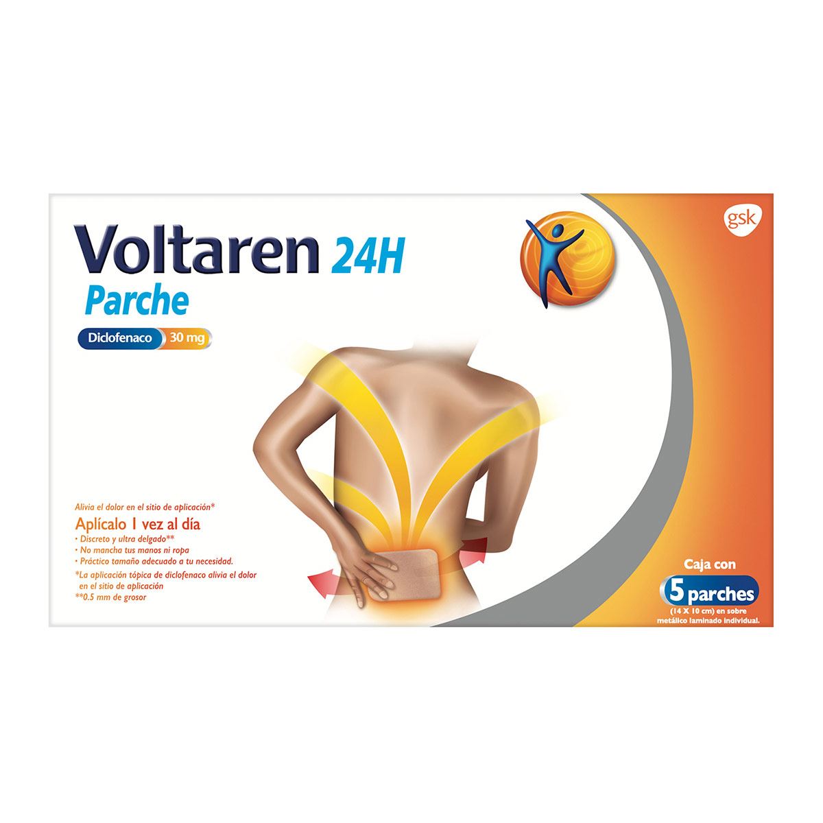 Diclofenaco Voltaren Parches Grandes 5 unidades