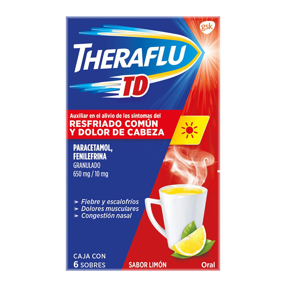 Té Antigripal Theraflu Día 6 sobres