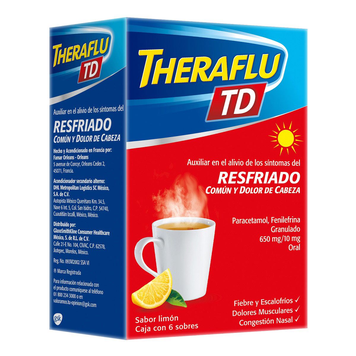 Té Antigripal Theraflu Día 6 sobres