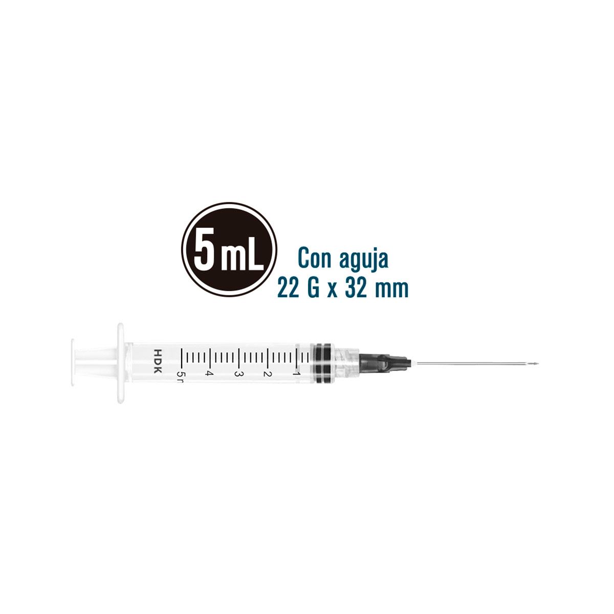Jeringa de 5ml 22g x 32mm