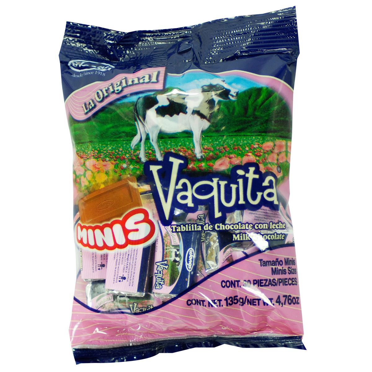 Bolsa de Chocolates Vaquita Miniatura con 30 piezas Wongs