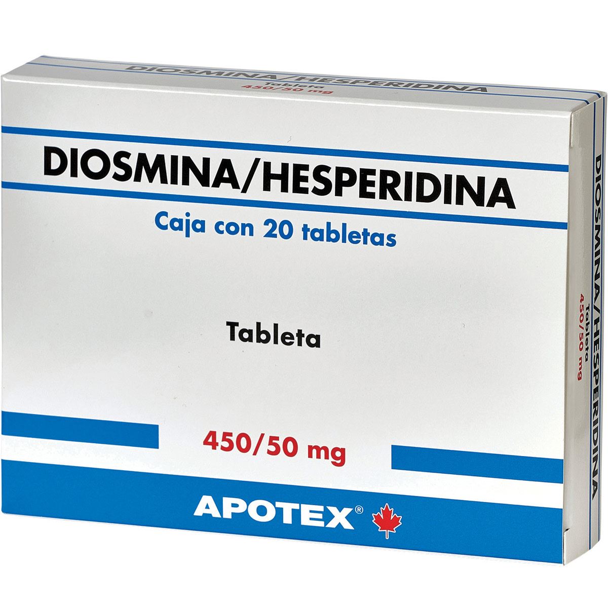 DIOSMINA / HESPERIDINA Caja / blister 20 tabletas de 450 mg /50 mg