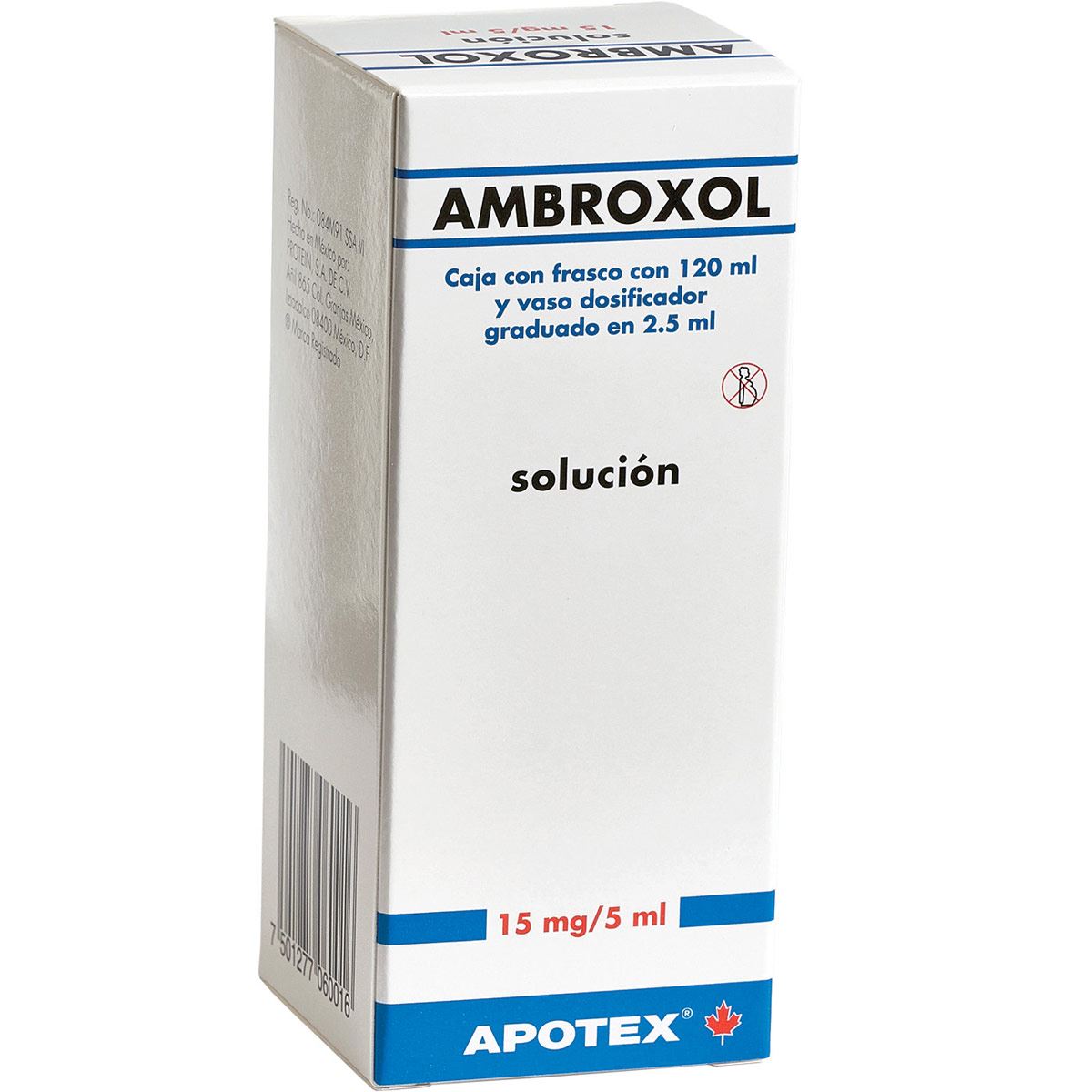 AMBROXOL Caja con frasco solución oral 15 mg / 5 ml. x 120 ml