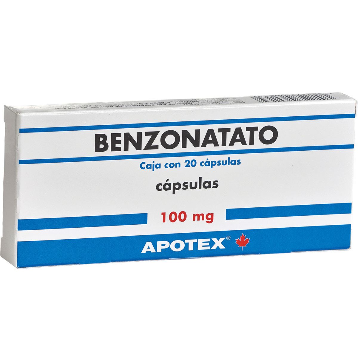 BENZONATATO Caja/ blister con 20 cápsulas de 100 mg