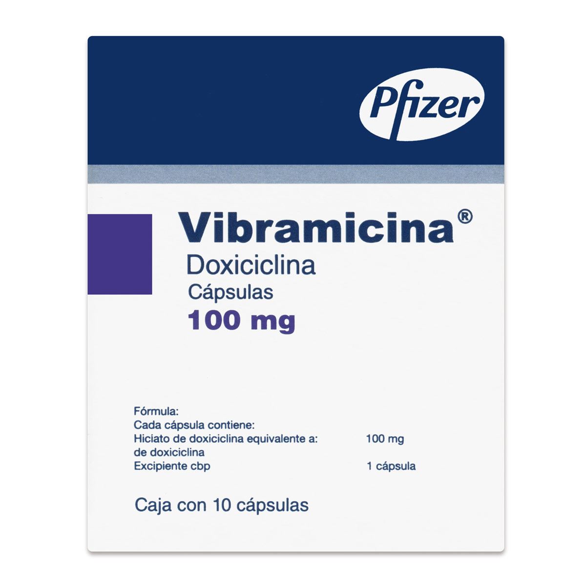 vibramicina doxiciclina 100mg precio