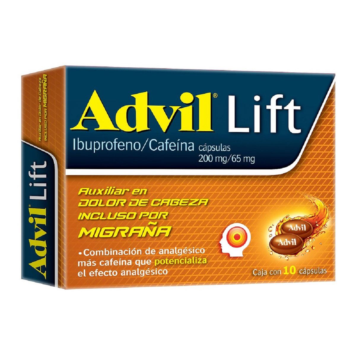 Analgésico Advil Lift Dolor de Cabeza Caja con 10 cápsulas