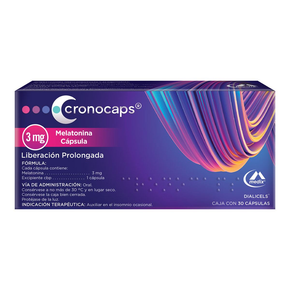 Cronocaps 3 mg 30 cápsulas. Melatonina