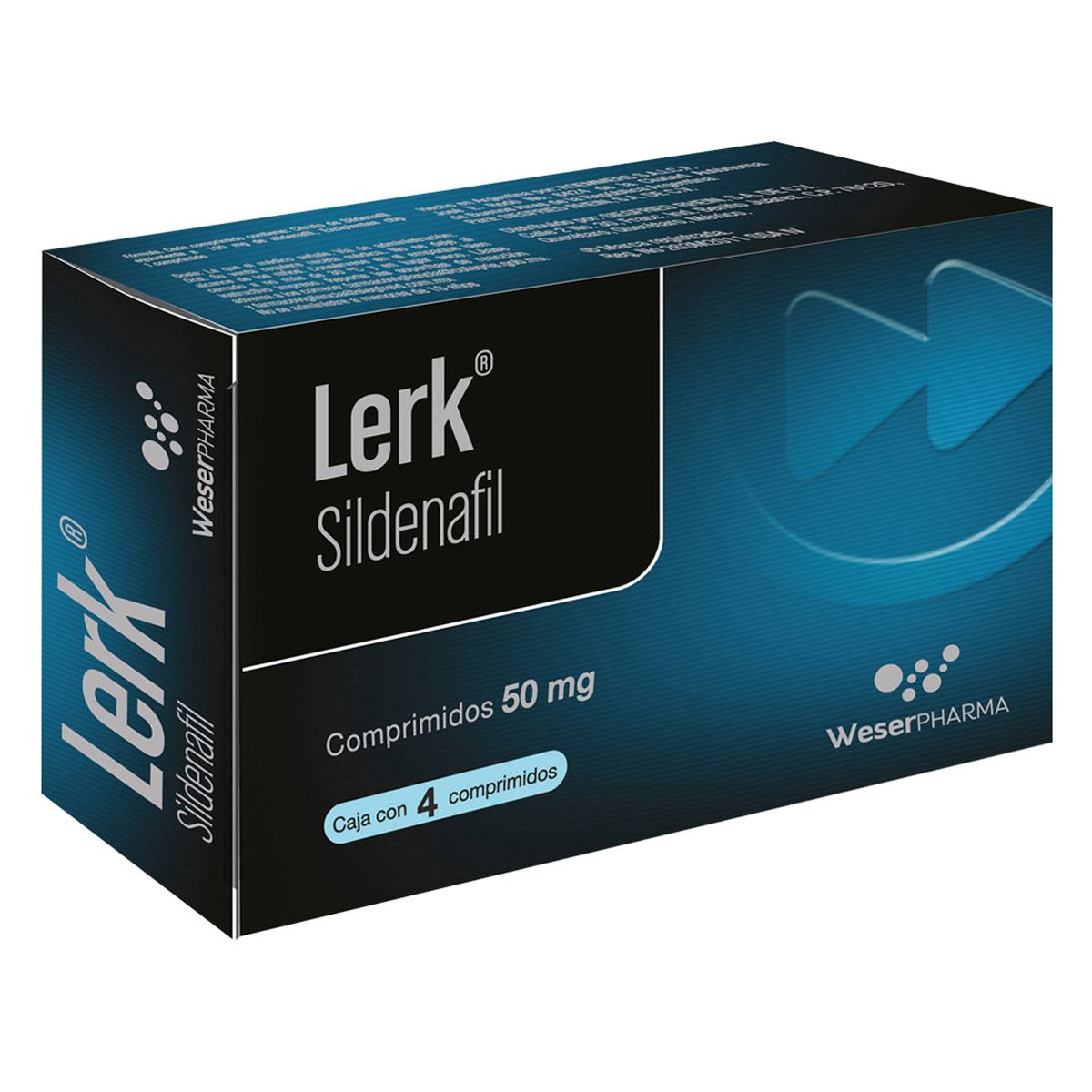 Lerk 50 Mg. Caja con 4 Compimidos.