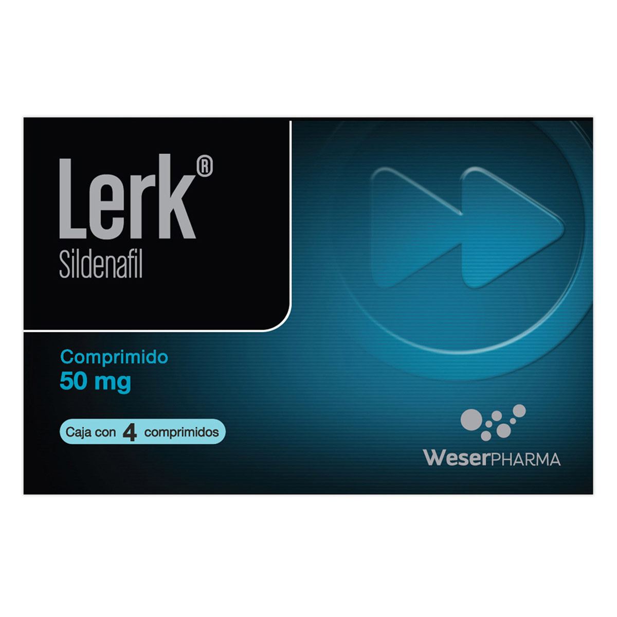 Lerk 50 Mg. Caja con 4 Compimidos.