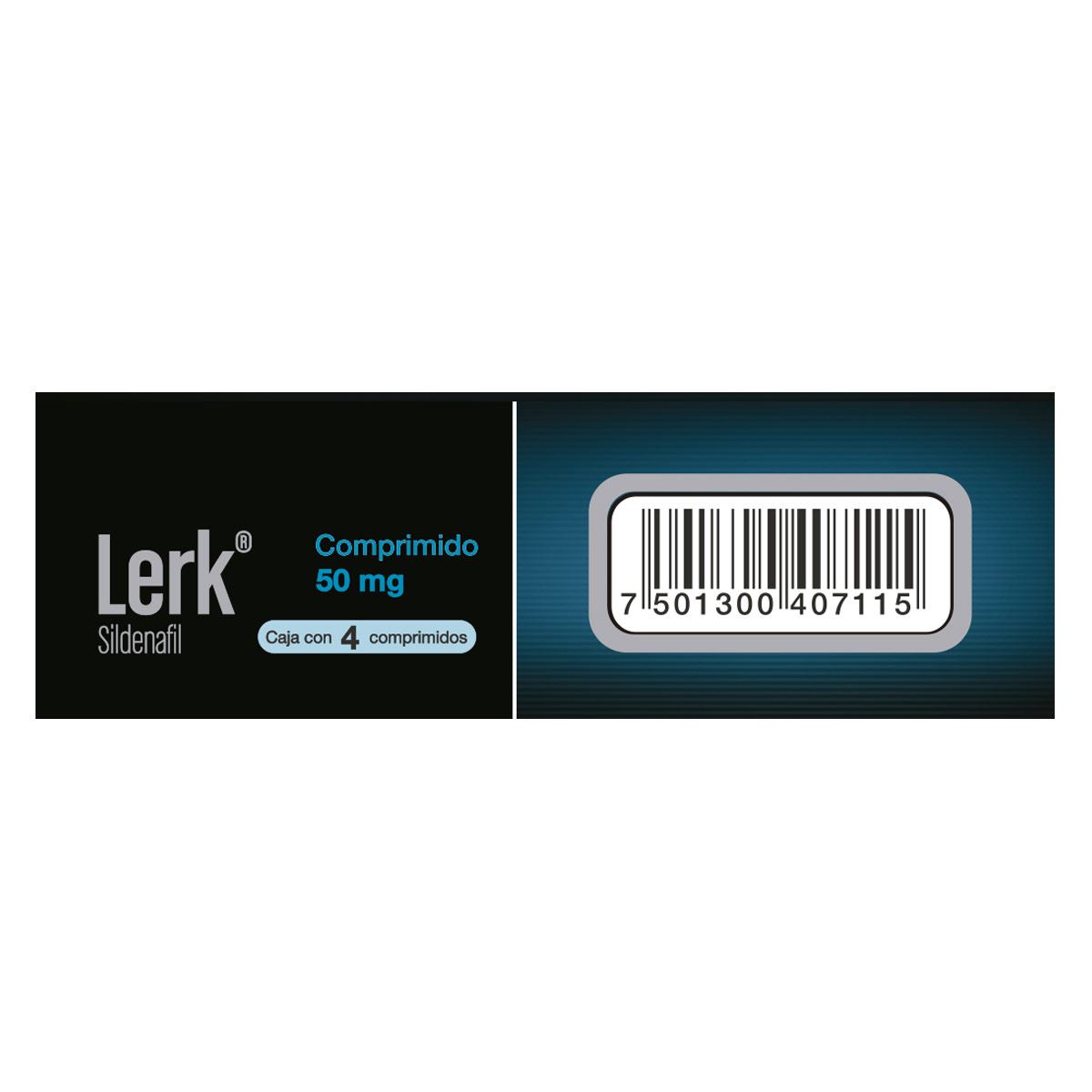 Lerk 50 Mg. Caja con 4 Compimidos.