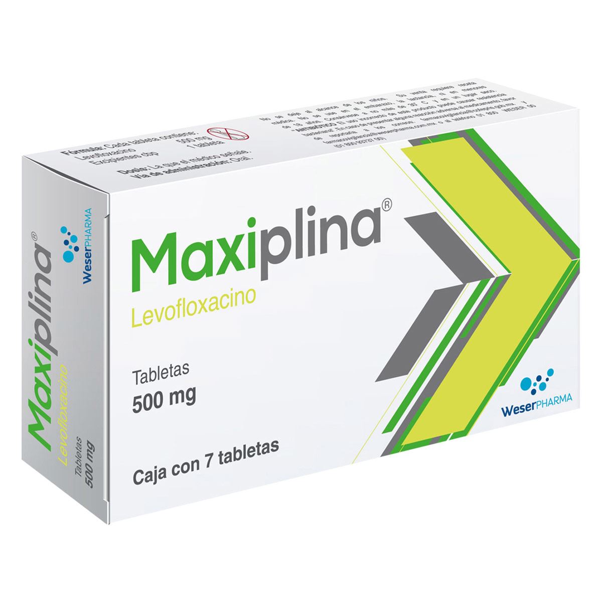 Maxiplina 500 Mg. Caja con 7 Tabletas