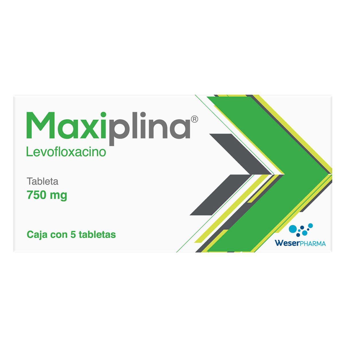 Maxiplina 750 Mg. Caja con 5 Tabletas