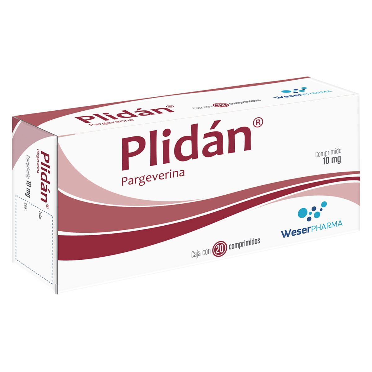 Plidan 10 Mg. Caja con 20 Comprimidos