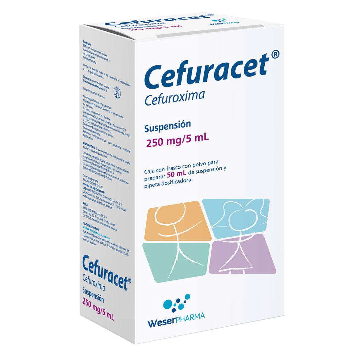 Cefuracet Suspensión 250Mg/5ML, Frascon con 50 ml.