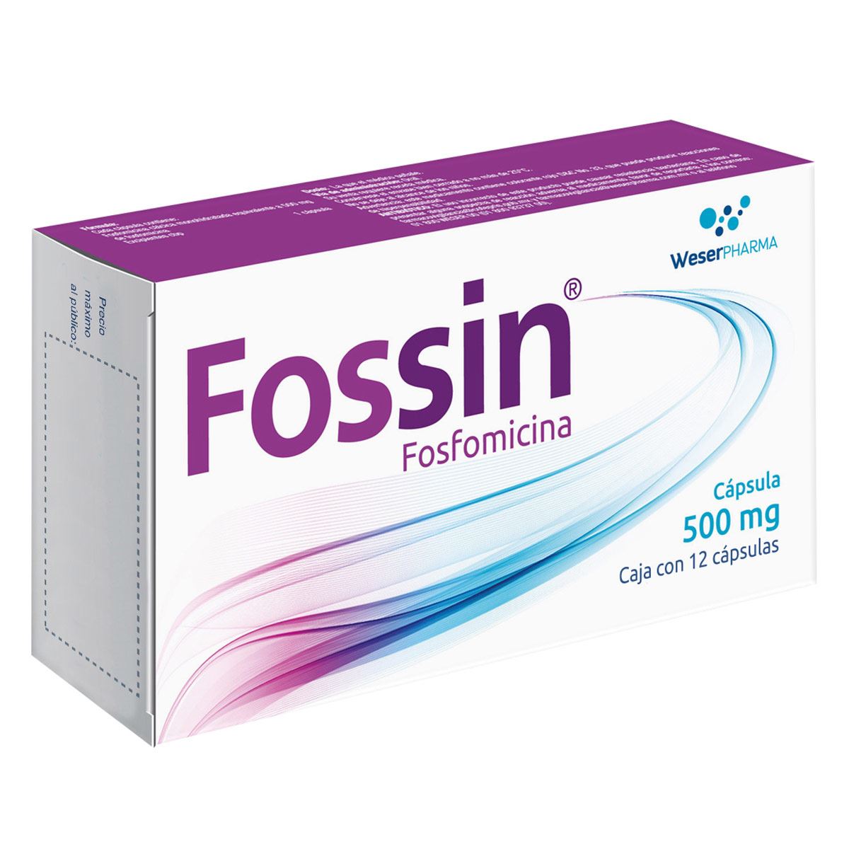 Fossin 500 Mg. Caja con 12 Cápsulas