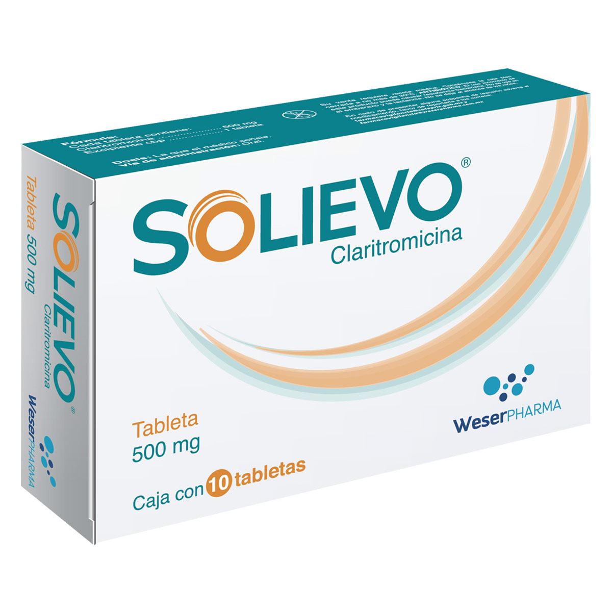 Solievo 500 Mg. Caja con 10 Tabletas