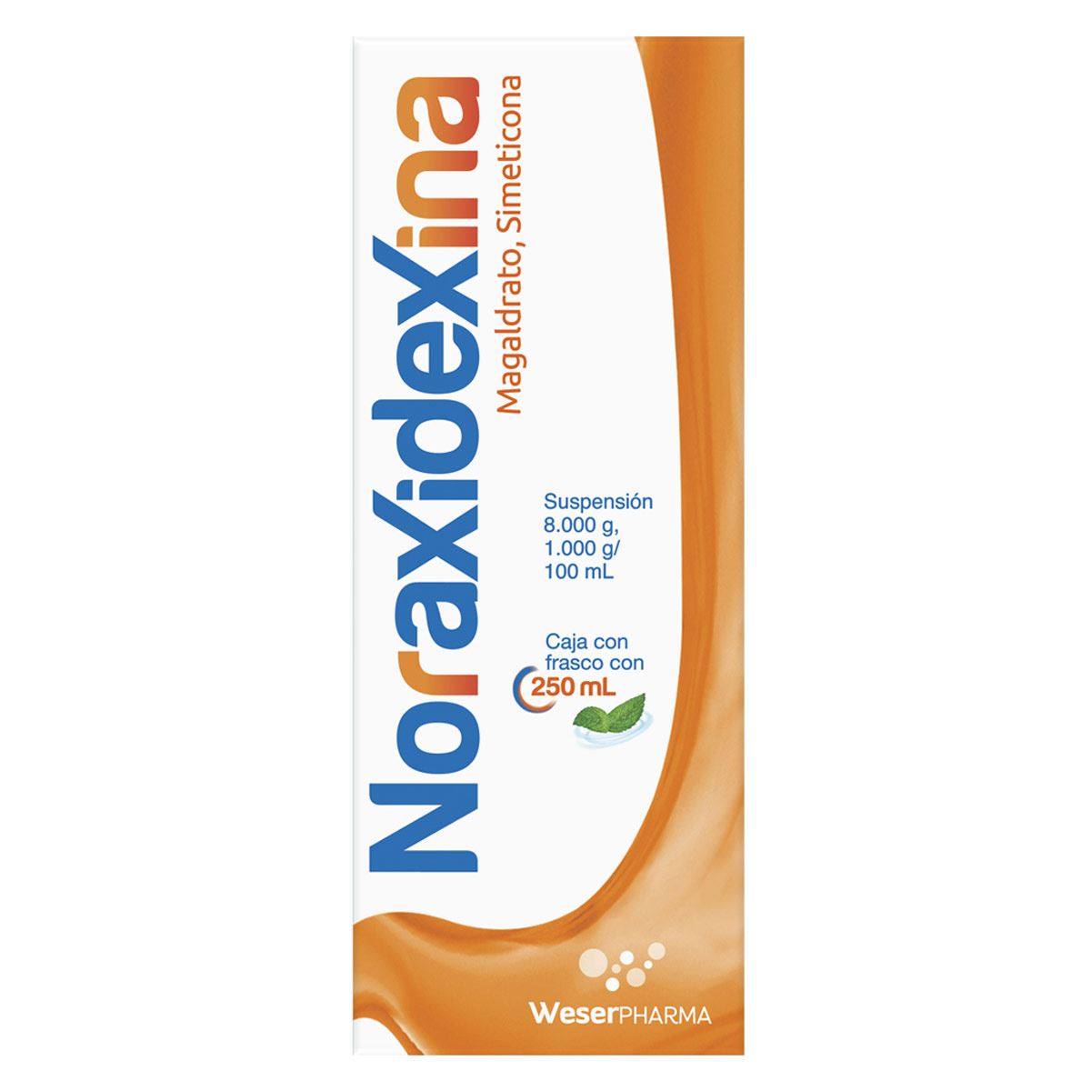 Noraxidexina Suspensión 80Mg/1Mg/1ml frasco con 250 ml.