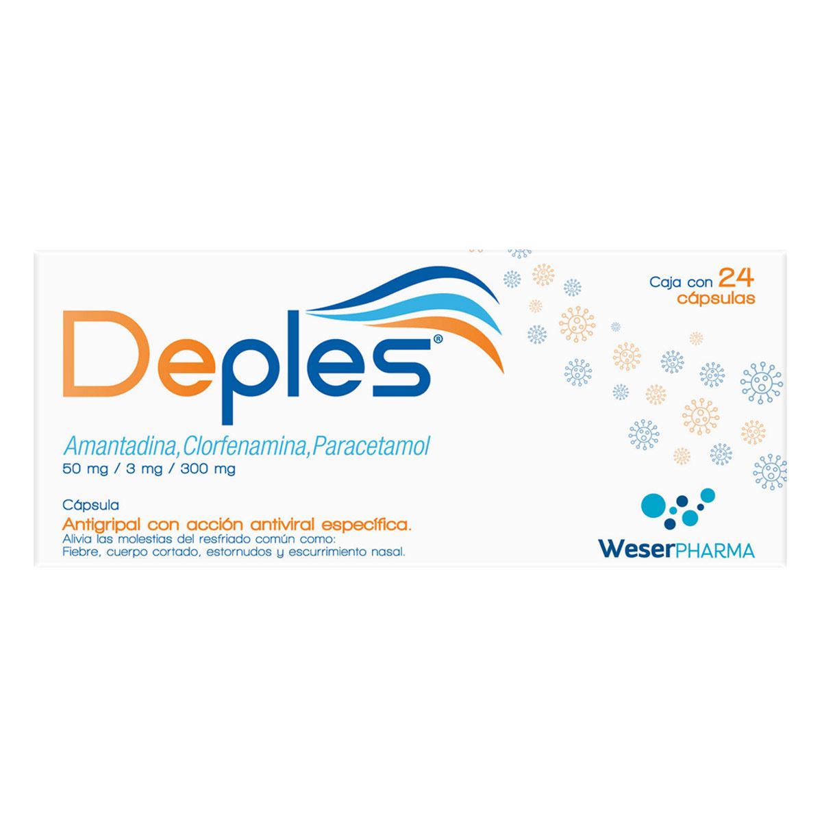 Deples 50Mg/3Mg/300Mg Caja con 24 Cápsulas
