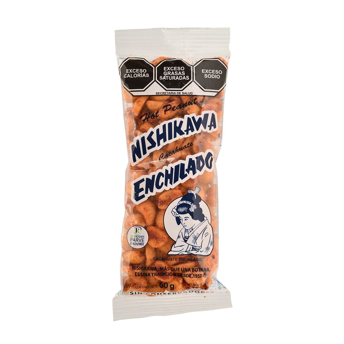 Cacahuates Enchilados de 60 gramos Nishikawa