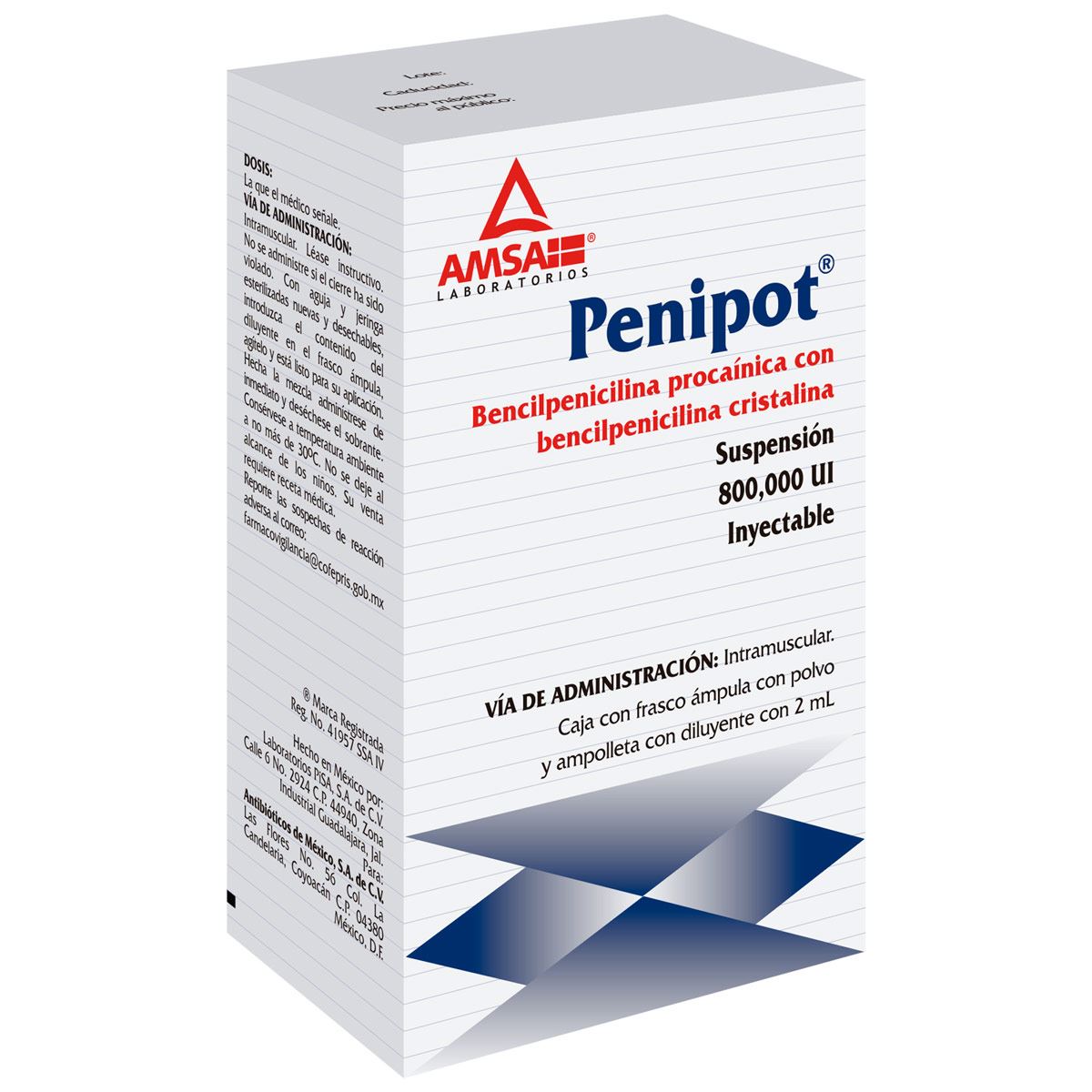 Am Penipot 800,000 U.I. 2 Ml V.P. Tlj