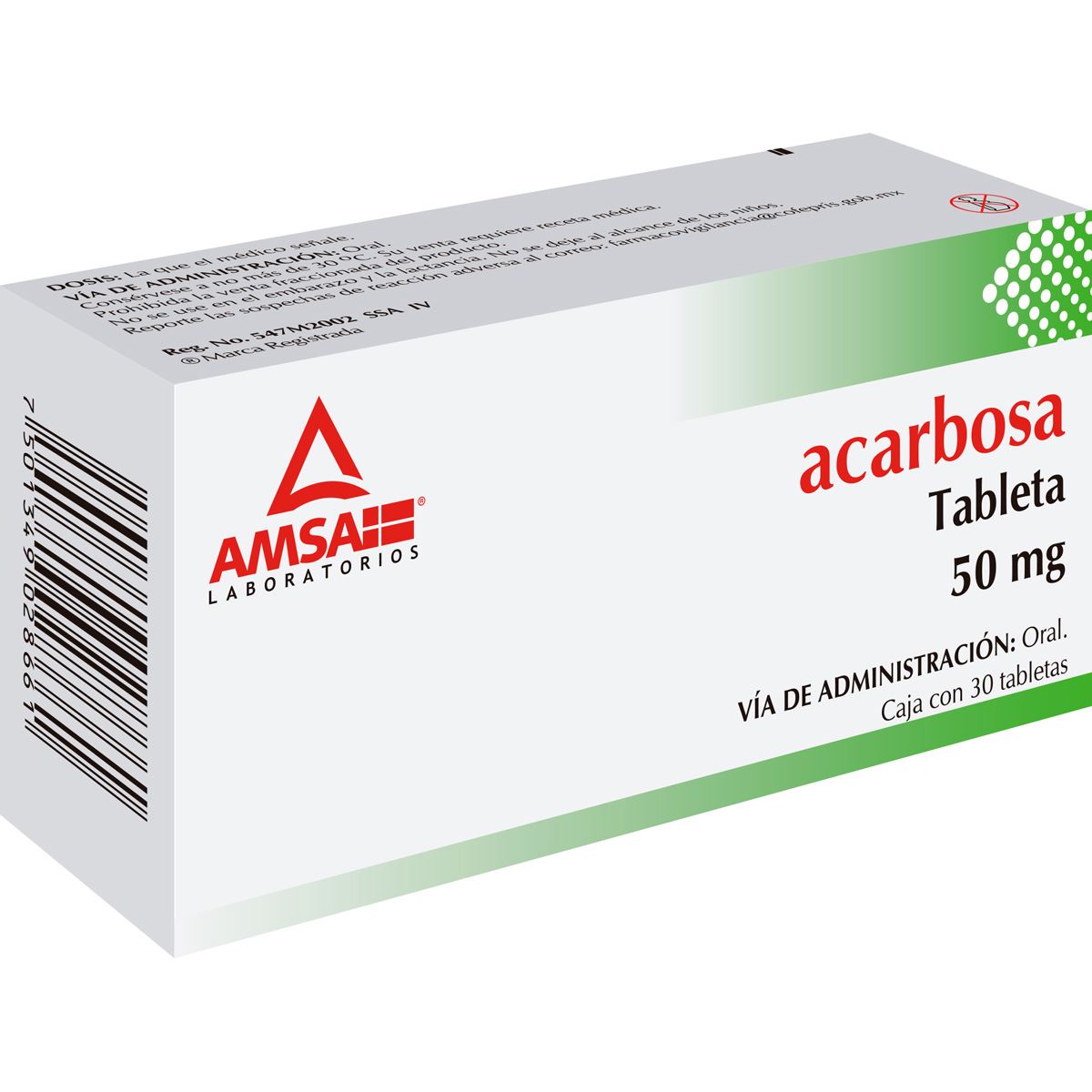 Am Acarbosa 50 Mg 30 Tab Nva Imag