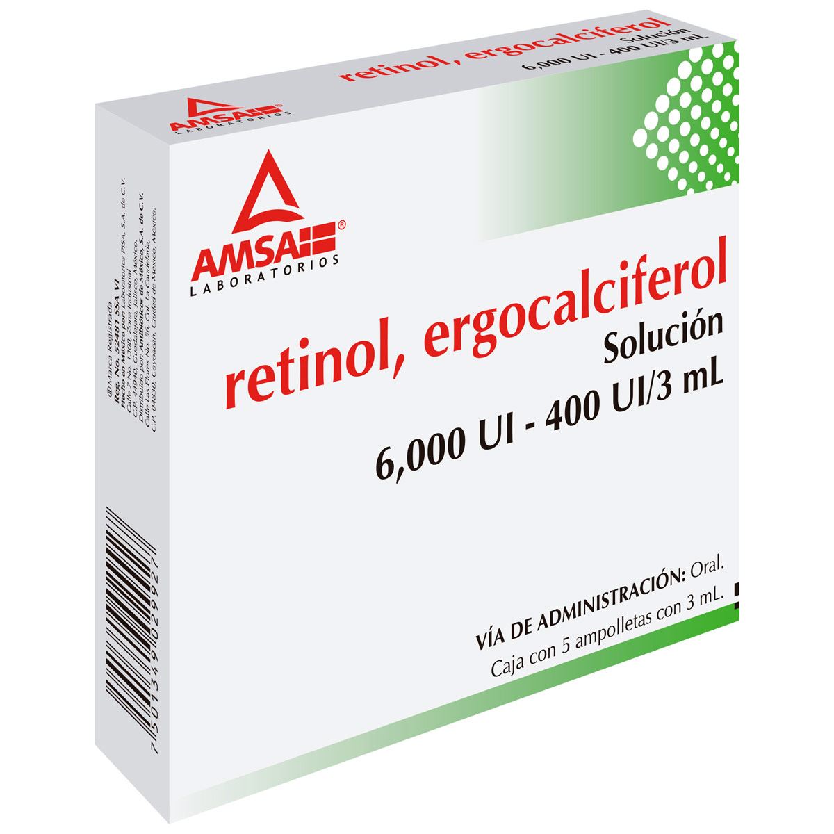 Am Retinol/Ergocal C/5amp 3ml Nva Imagen