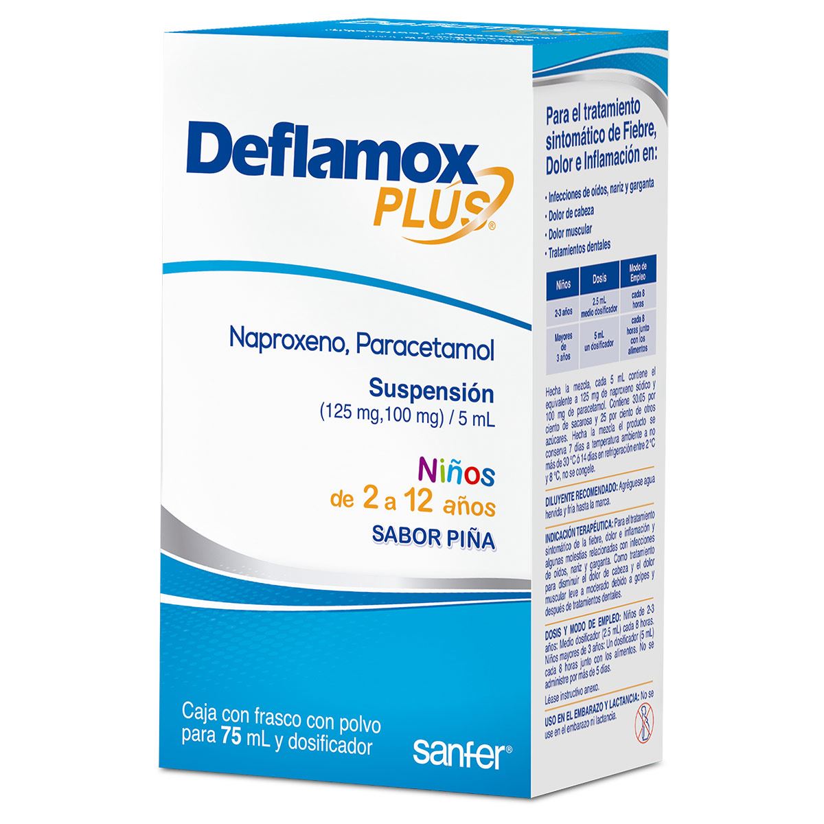 Deflamox p susp 75ml 125/100mg