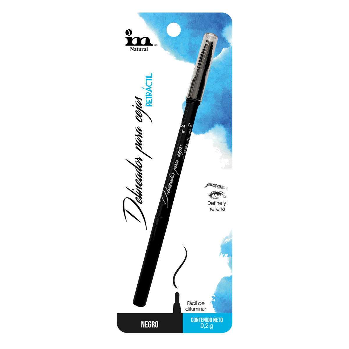 Delineador para Ceja Retráctil Negro IM