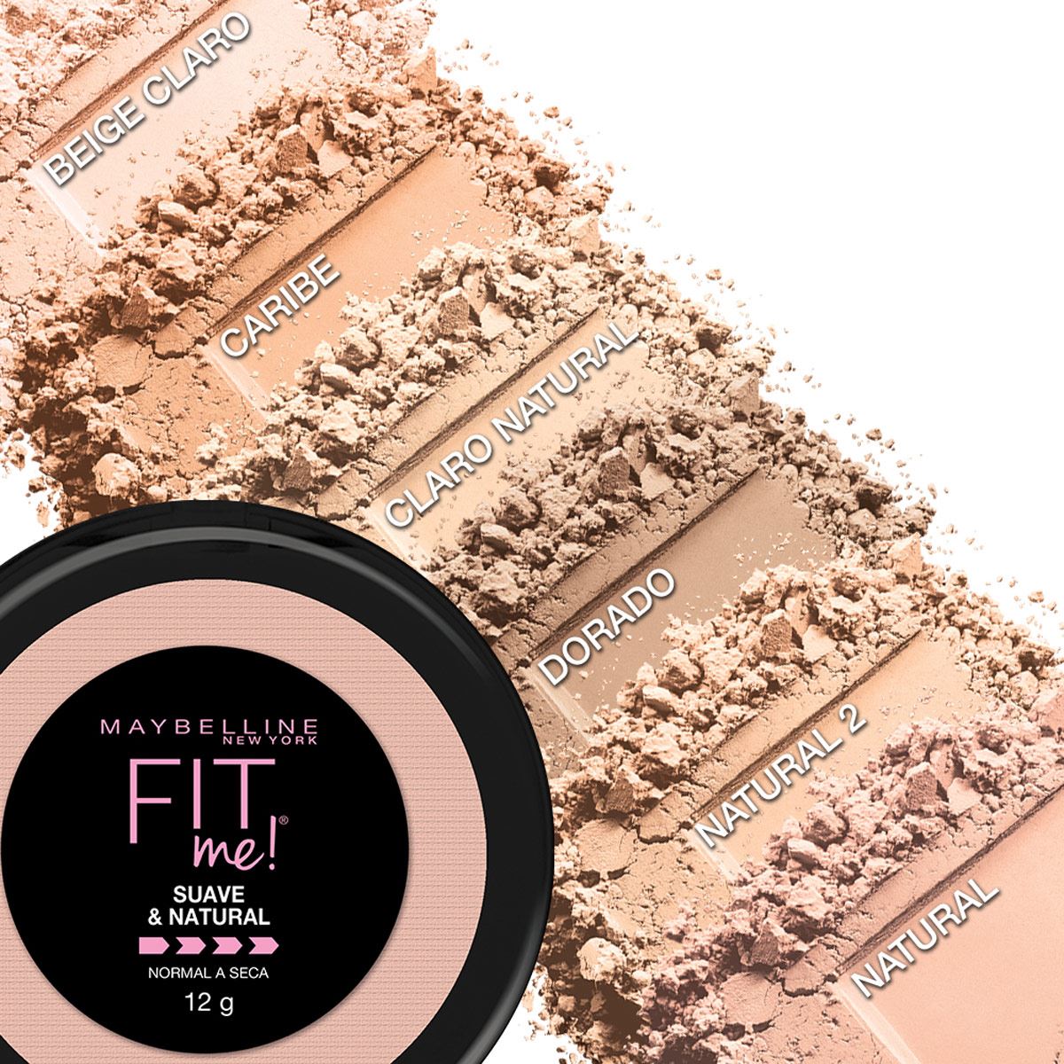 Maquillaje en polvo Fit Me Hidratante Maybelline Natural