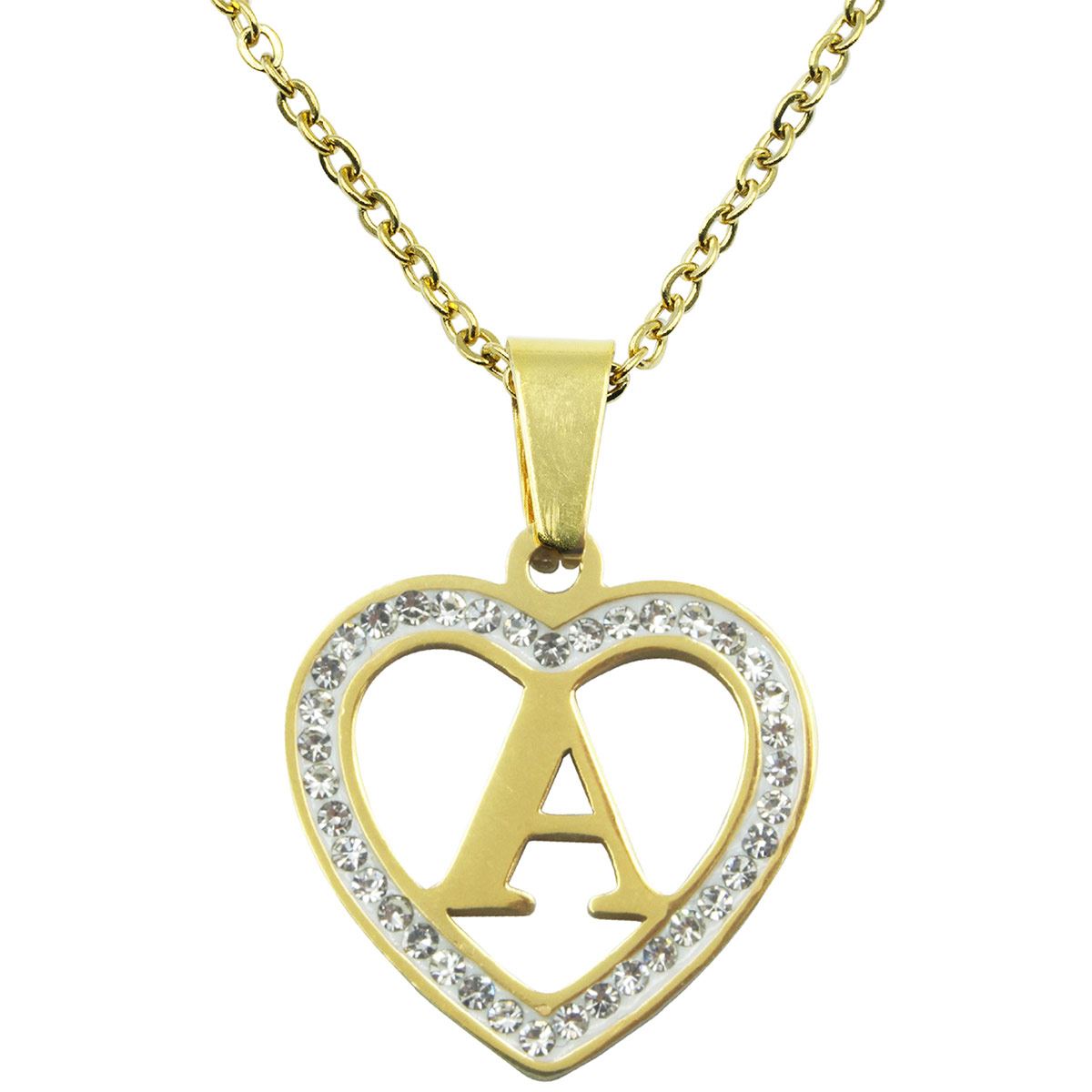Collar Con Letra Y Cristal Acabado Dorado Birma C6475-D-A